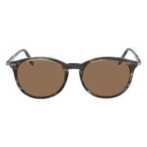 ferragamo salvatore ferragamo brown round ladies sunglasses sf911s 003 53