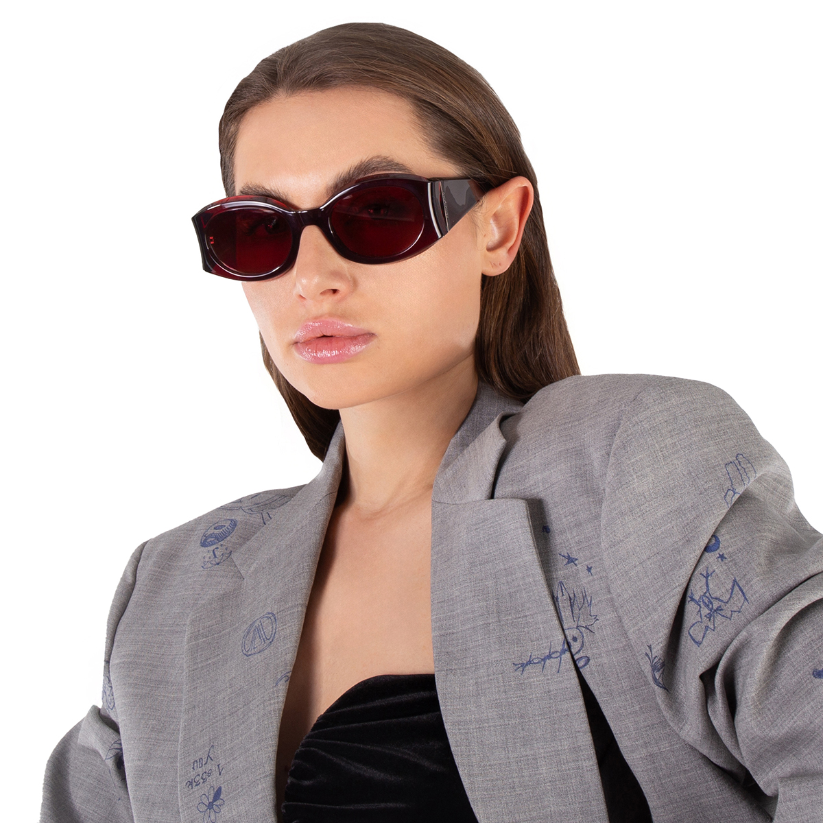ferragamo salvatore ferragamo burgundy oval ladies sunglasses sf2008s 612 55 ferragamo salvatore ferragamo burgundy oval ladies sunglasses sf2008s 612 55
