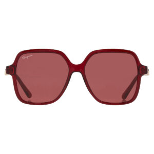 ferragamo salvatore ferragamo burgundy square ladies sunglasses sf1083s 612 57