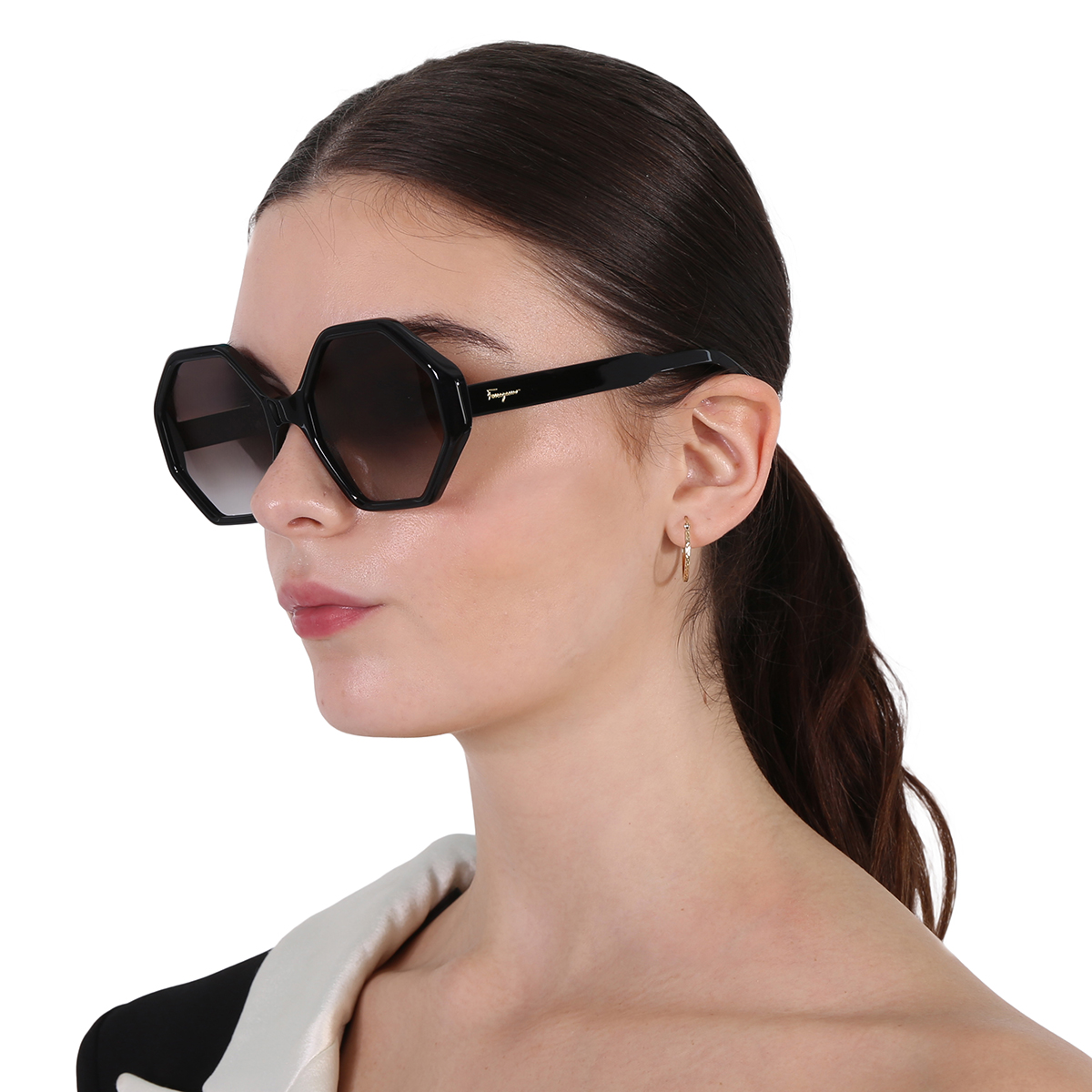 ferragamo salvatore ferragamo grey gradient hexagonal ladies sunglasses sf1070s 001 52 ferragamo salvatore ferragamo grey gradient hexagonal ladies sunglasses sf1070s 001 52