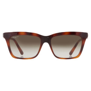 ferragamo salvatore ferragamo grey gradient rectangular ladies sunglasses sf1027s 214 55
