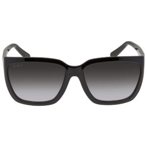 ferragamo salvatore ferragamo grey rectangular ladies sunglasses sf1018s 001 59
