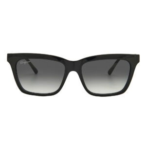 ferragamo grey gradient rectangular ladies sunglasses sf1027s 001 55