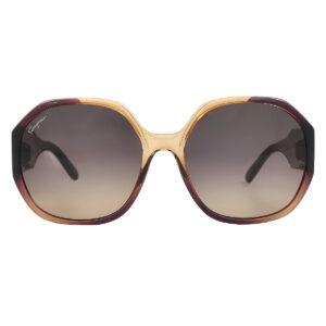 ferragamo grey gradient oval ladies sunglasses sf943s 212 60