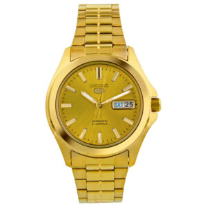 seiko 5 all gold plated stainless steel men's watch snkk98