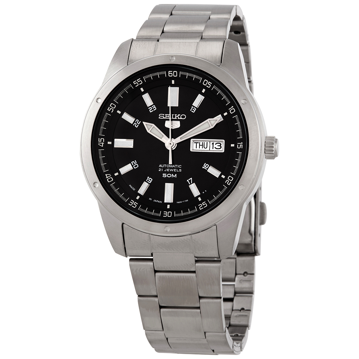 seiko 5 automatic black dial men's watch snkn13j1 seiko 5 automatic black dial men's watch snkn13j1