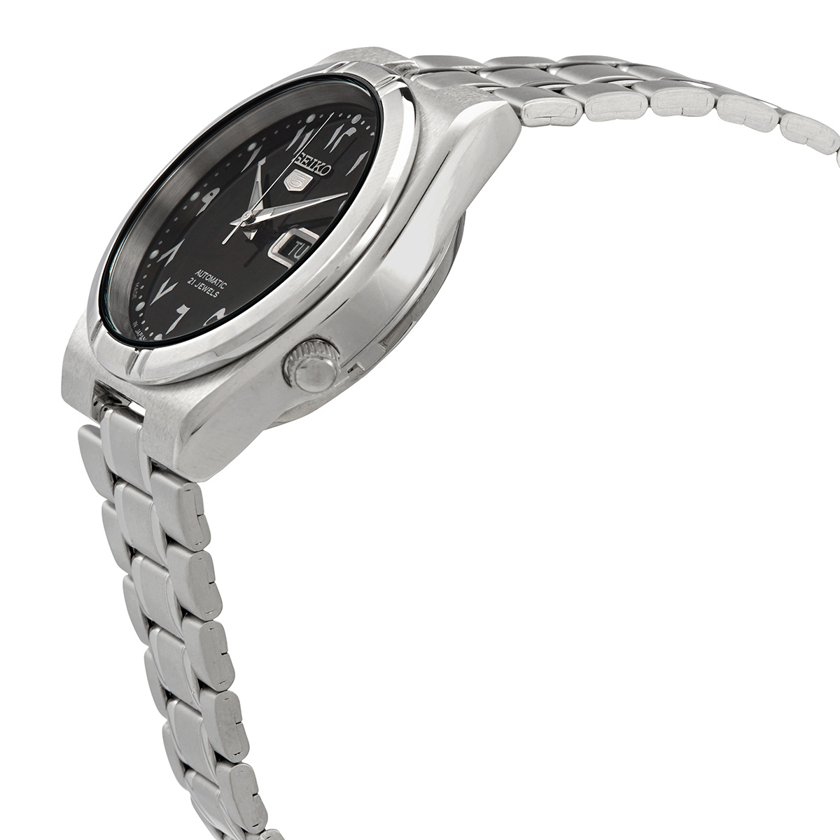 seiko 5 automatic black arabic dial stainless steel men's watch snk063j5 seiko 5 automatic black arabic dial stainless steel men's watch snk063j5