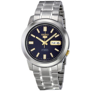 seiko 5 automatic stainless steel blue dial men's watch snkk11