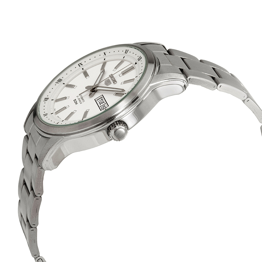 seiko 5 automatic white dial stainless steel men's watch snkp09j1 seiko 5 automatic white dial stainless steel men's watch snkp09j1