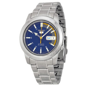 seiko 5 blue automatic blue dial men's watch snkk27