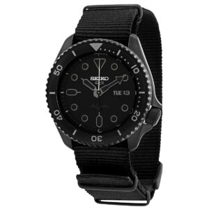 seiko 5 sports automatic black dial men's watch srpd79k1