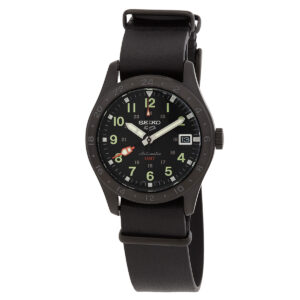 seiko 5 sports automatic black dial men's watch ssk025k1