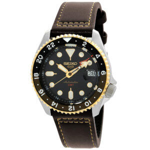 seiko 5 sports skx gmt automatic black dial men's watch ssk036