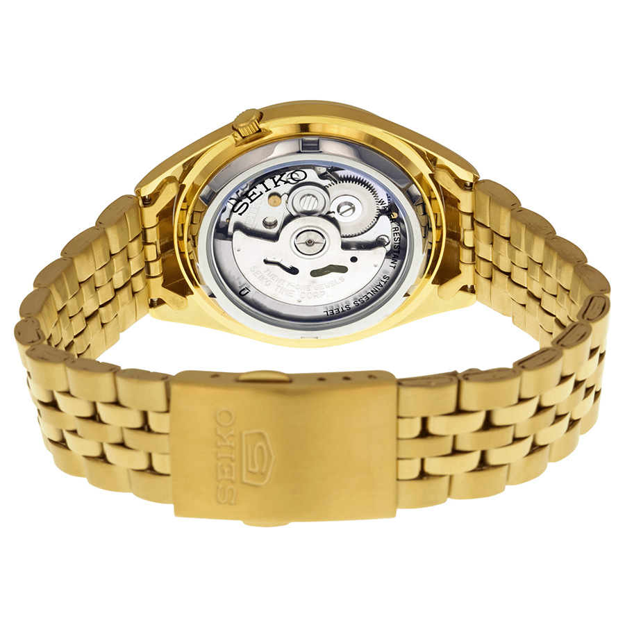 seiko 5 vintage automatic black dial yellow gold plated men's watch snkl40 seiko 5 vintage automatic black dial yellow gold plated men's watch snkl40