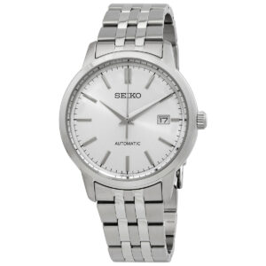seiko automatic silver dial men's watch srph85k1