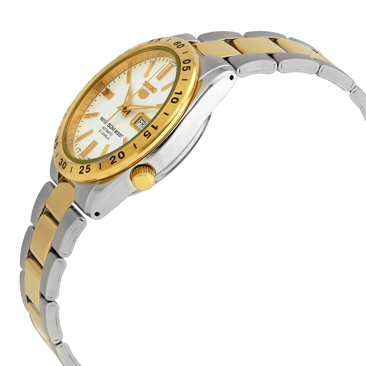 seiko automatic white dial two tone ladies watch snke04 seiko automatic white dial two tone ladies watch snke04