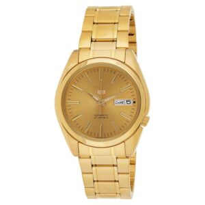 seiko classic automatic gold dial men's watch snkl48k1