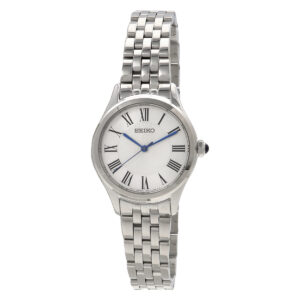 seiko classic quartz white dial ladies watch sur609p1