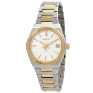 seiko essentials quartz white dial ladies watch sur578p1