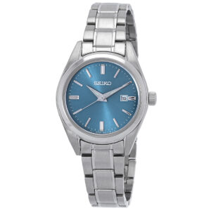 seiko essentials quartz blue dial ladies watch sur531