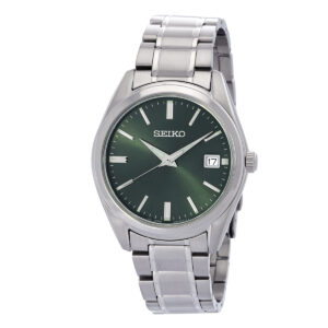 seiko quartz green dial men's watch sur527p1