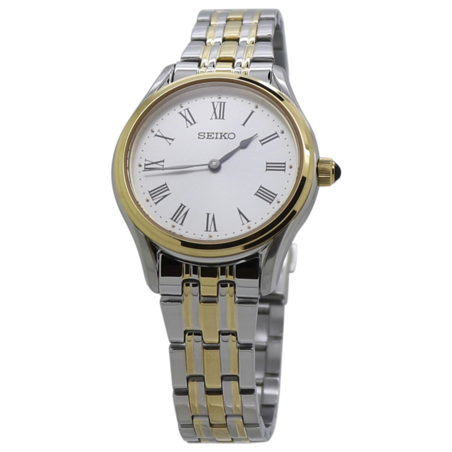 seiko quartz white dial two tone ladies watch swr070p1 seiko quartz white dial two tone ladies watch swr070p1