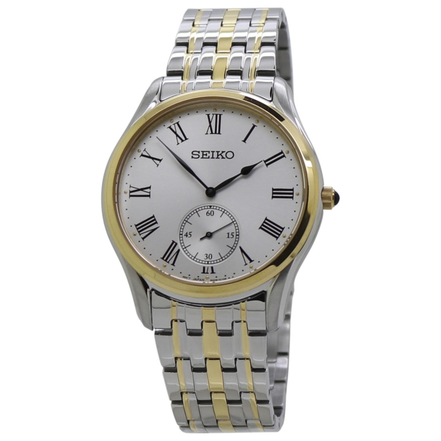 seiko quartz white dial two tone men's watch srk048p1 seiko quartz white dial two tone men's watch srk048p1