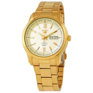 seiko 5 automatic champagne dial men's watch snkp20k1s