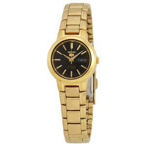 seiko series 5 automatic black dial ladies watch syme48