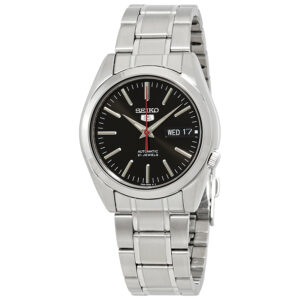 seiko series 5 automatic black dial men's watch snkl45