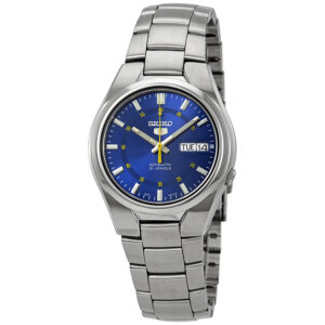 seiko series 5 automatic blue dial men's watch snk615