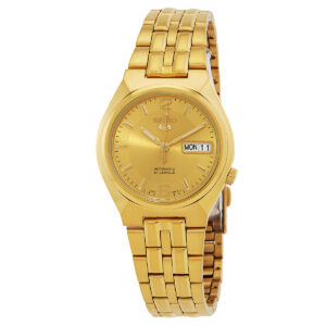 seiko series 5 automatic gold dial men's watch snkl64k1