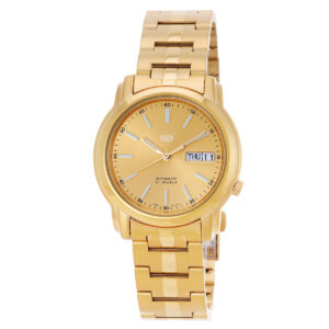 seiko series 5 automatic gold dial men's watch snkl86k1