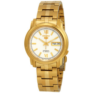 seiko series 5 automatic white dial men's watch snkk84