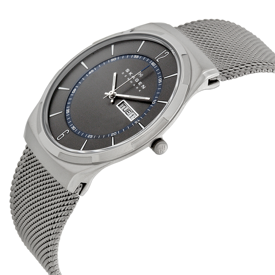 skagen melbye grey dial stainless steel mesh men's watch skw6078 skagen melbye grey dial stainless steel mesh men's watch skw6078