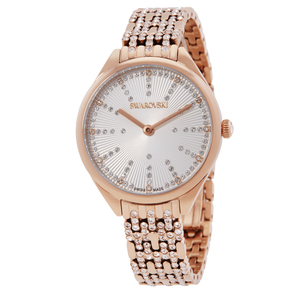 swarovski attract quartz crystal silver dial ladies watch 5610484 swarovski attract quartz crystal silver dial ladies watch 5610484
