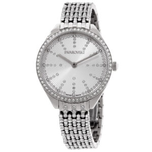 swarovski attract quartz crystal silver dial ladies watch 5742479