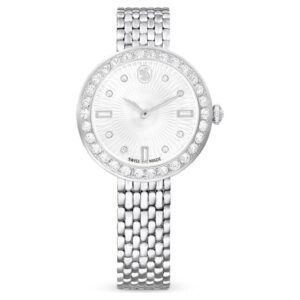 swarovski certa quartz crystal silver dial ladies watch 5673022
