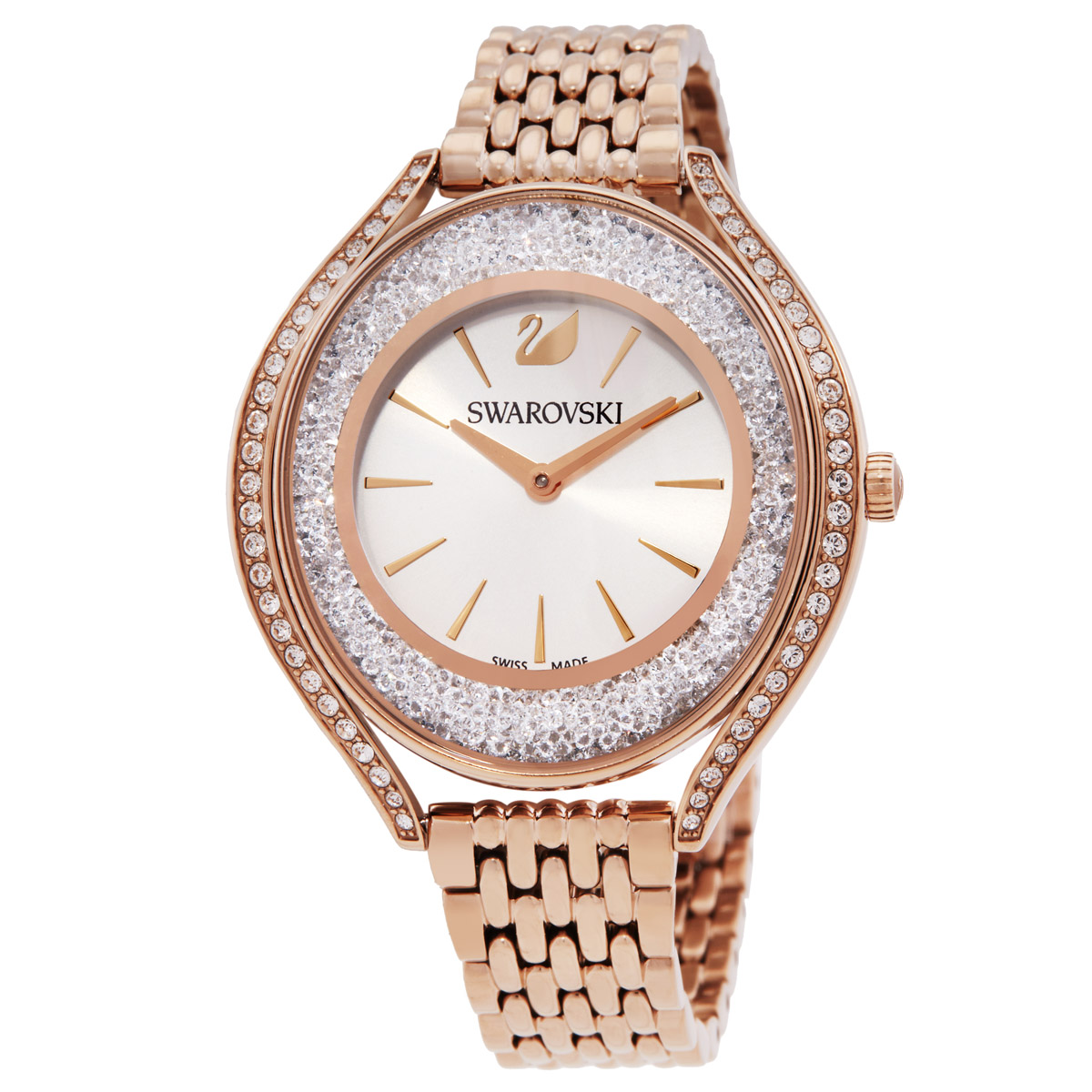 swarovski crystalline aura quartz white silver dial ladies watch 5519456 swarovski crystalline aura quartz white silver dial ladies watch 5519456