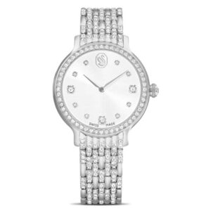 swarovski imber quartz crystal silver dial ladies watch 5693634