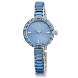 swarovski matrix bangle quartz crystal blue dial ladies watch 5730172
