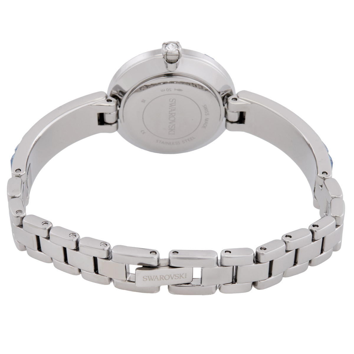swarovski matrix bangle quartz crystal blue dial ladies watch 5730172 swarovski matrix bangle quartz crystal blue dial ladies watch 5730172