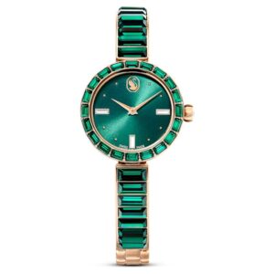 swarovski matrix bangle quartz crystal green dial ladies watch 5690808