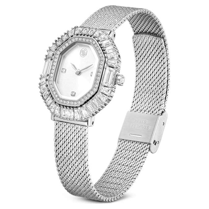 swarovski matrix quartz crystal silver dial ladies watch 5732498 swarovski matrix quartz crystal silver dial ladies watch 5732498