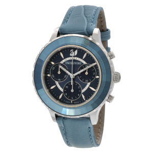 swarovski octea lux chrono chronograph quartz blue dial ladies watch 5580600