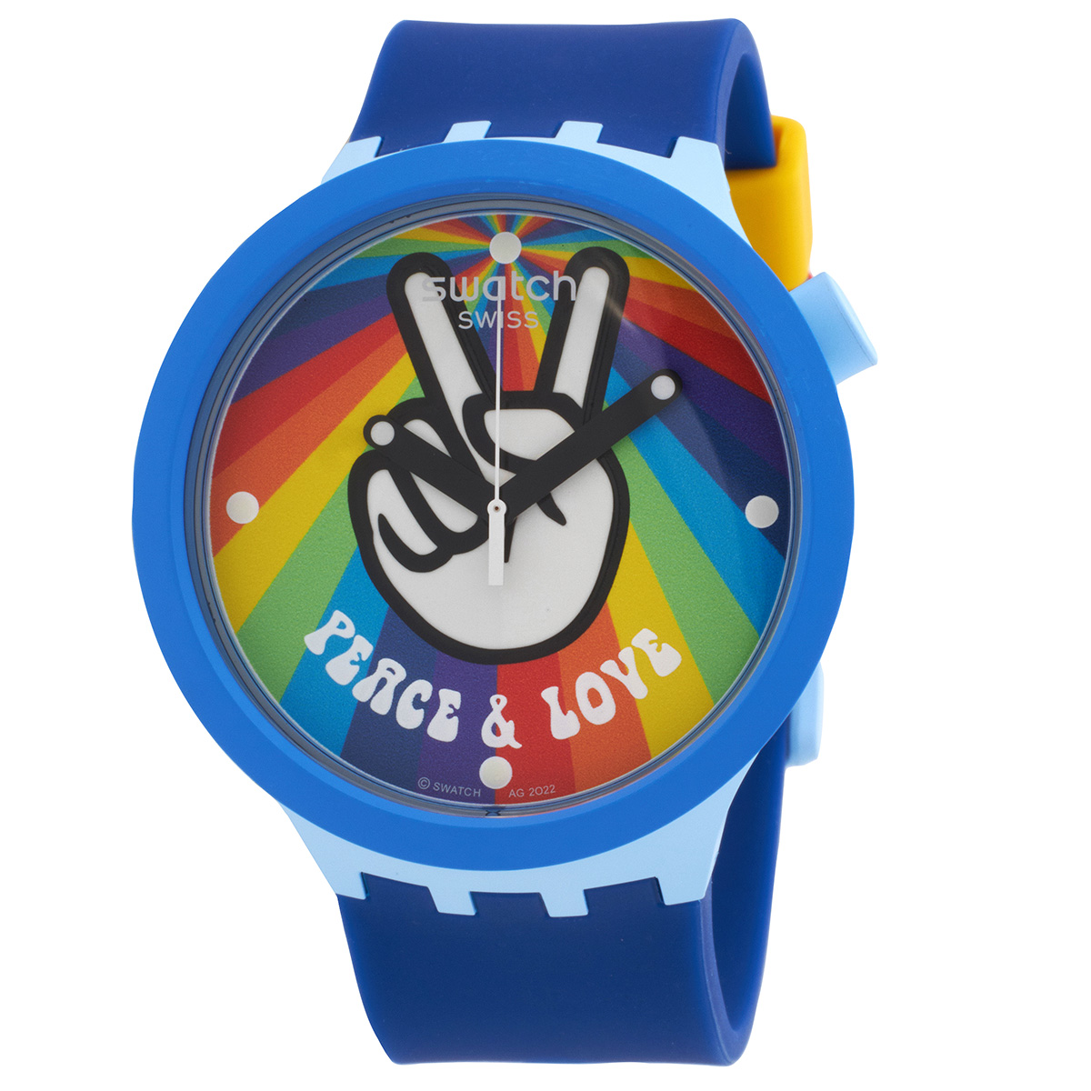 swatch pride peace hand love quartz men's watch sb03n105 swatch pride peace hand love quartz men's watch sb03n105