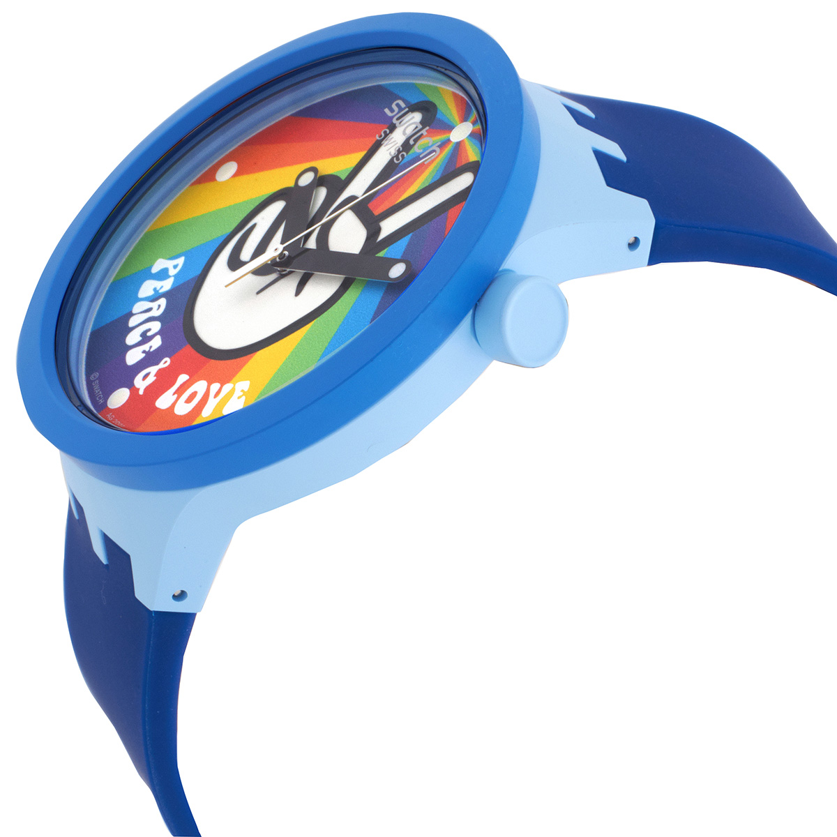 swatch pride peace hand love quartz men's watch sb03n105 swatch pride peace hand love quartz men's watch sb03n105