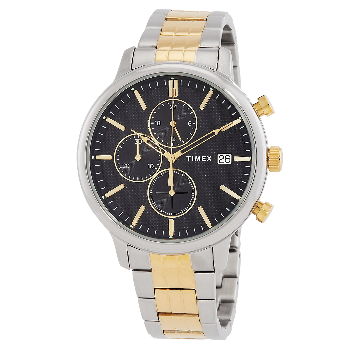 timex chicago chronograph quartz blue dial two tone men's watch tw2w13300 timex chicago chronograph quartz blue dial two tone men's watch tw2w13300