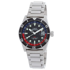 timex deepwater reef quartz black dial men's watch tw2w95300
