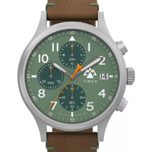 timex expedition north sierra chronograph quartz green dial men's watch tw2w16400